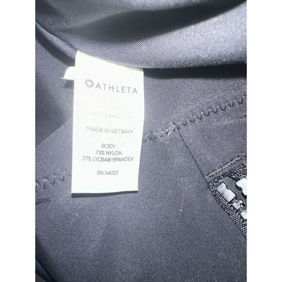 Athleta Stellar Tights Zip‎ Pocket Elevated Skinny Pants Size Small Black Blue - Picture 5 of 5